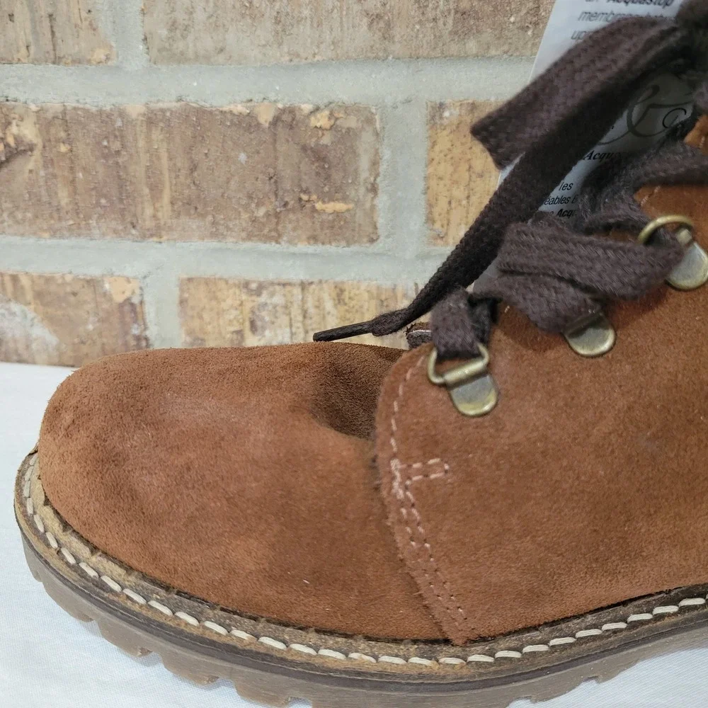 NEW Bos & Co Harper Brown Suede Waterproof Lace Up Boots Mens 42
